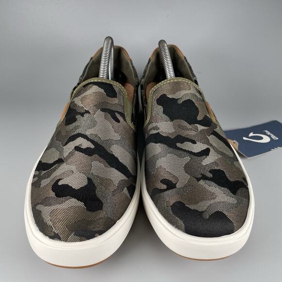 OluKai Lae'Ahi Pa'i Men Size 8.5 Husk Ke Au Camo Casual Slip On Shoes Casual NEW - Picture 2 of 8